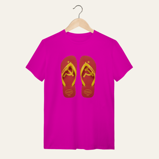 Nome do produto Camiseta Havaianas Foice e Martelo: Sátira Ativa - VOZ ATIVA | Algodão 100% (Quality)