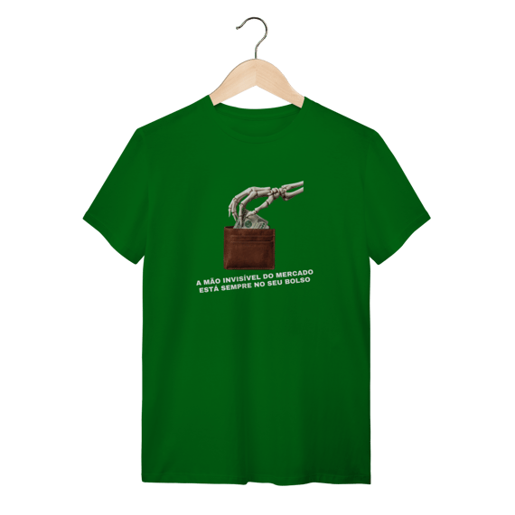 Camiseta Mão Invisível do Mercado: Sátira Ativa - VOZ ATIVA | Algodão 100% (Quality)