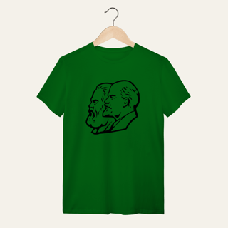 Nome do produto Camiseta Marx, Engels e Lenin: Teoria e Fundamentos - VOZ ATIVA | Algodão 100% (Quality)