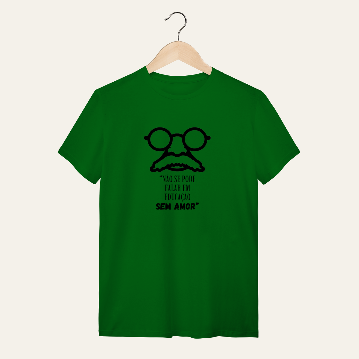 Nome do produto: Camiseta Paulo Freire: O Saber que Liberta - Voz Ativa | Algodão 100% (Quality)