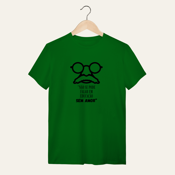 Camiseta Paulo Freire: O Saber que Liberta - Voz Ativa | Algodão 100% (Quality)