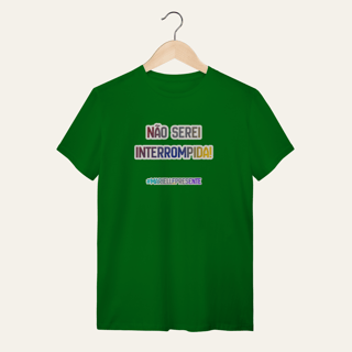 Nome do produto Camiseta Não Serei Interrompida: Marielle Franco | Voz Ativa  | Algodão 100% (Quality)