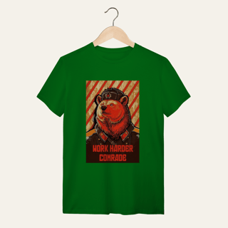 Nome do produto Camiseta Urso Soviético: Dignidade e Trabalho - VOZ ATIVA | Algodão 100% (Quality)
