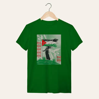 Nome do produto Camiseta Resistência Palestina: Luta e Resistência - VOZ ATIVA | Algodão 100% (Quality)