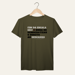 Nome do produto Camiseta Direito ao Descanso: Frases e Ideias - VOZ ATIVA | Algodão 100% (Prime-Premium)