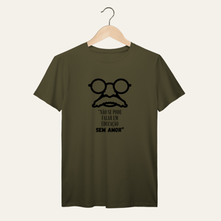 Nome do produto Camiseta Paulo Freire: O Saber que Liberta - Voz Ativa | Algodão 100% (Prime-Premium)