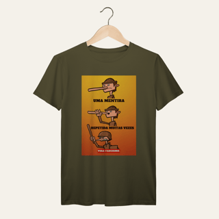 Nome do produto Camiseta Mentira e Fascismo - VOZ ATIVA | Algodão 100% (Prime-Premium)