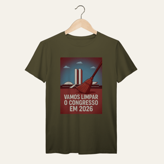 Nome do produto Camiseta Limpar o Congresso 2026: Voz Ativa | Algodão 100% (Prime-Premium)