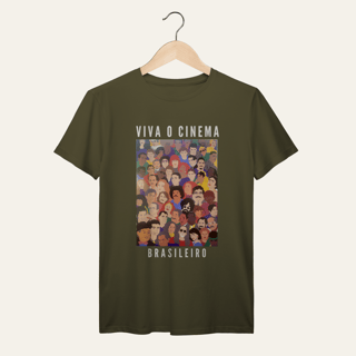 Nome do produto Camiseta Viva o Cinema Brasileiro: Galeria de Ícones - VOZ ATIVA | Algodão 100% (Prime-Premium)