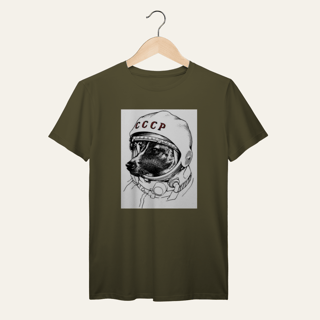 Nome do produto Camiseta Laika Cosmonauta: Socialismo no Mundo - VOZ ATIVA | Algodão 100% (Prime-Premium)