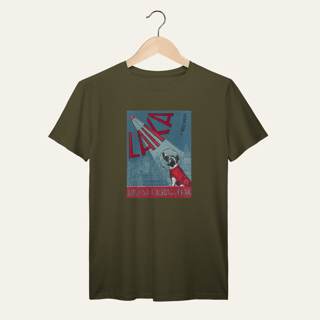 Nome do produto Camiseta Laika: The Spacedog - Socialismo no Mundo | Algodão 100% (Prime-Premium)