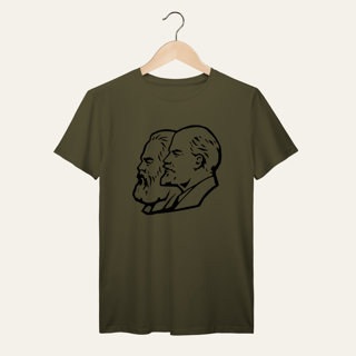 Nome do produto Camiseta Marx, Engels e Lenin: Socialismo no Mundo - VOZ ATIVA | Algodão 100% (Prime-Premium)