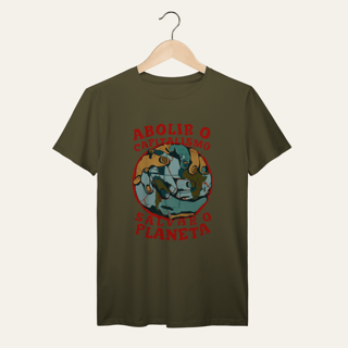 Nome do produto Camiseta Abolir o Capitalismo: Terra e Natureza - VOZ ATIVA | Algodão 100% (Prime-Premium)