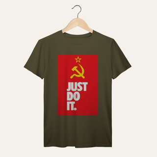 Nome do produto Camiseta Socialismo Just Do It: Ação Popular - VOZ ATIVA | Algodão 100% (Prime-Premium)