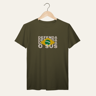 Nome do produto Camiseta Defenda o SUS: Soberania e Saúde - VOZ ATIVA | Algodão 100% (Prime-Premium)