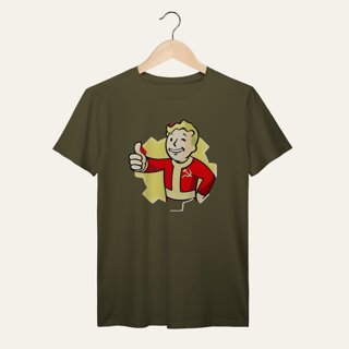 Nome do produto Camiseta Vault Boy Revolucionário: Sátira Ativa - VOZ ATIVA | Algodão 100% (Prime-Premium)