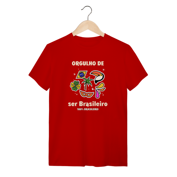 Camiseta Orgulho de Ser Brasileiro: Luta e Resistência - VOZ ATIVA | Algodão 100% (Quality)