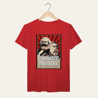 Nome do produto Camiseta Manifesto Comunista: Teoria e Luta - VOZ ATIVA | Algodão 100% (Prime-Premium)