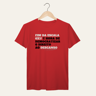 Nome do produto Camiseta Direito ao Descanso: Frases e Ideias - VOZ ATIVA | Algodão 100% (Prime-Premium)