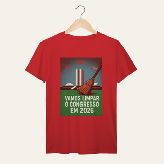 Nome do produto Camiseta Limpar o Congresso 2026: Voz Ativa | Algodão 100% (Prime-Premium)
