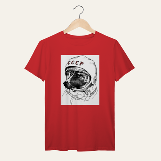 Nome do produto Camiseta Laika Cosmonauta: Socialismo no Mundo - VOZ ATIVA | Algodão 100% (Prime-Premium)