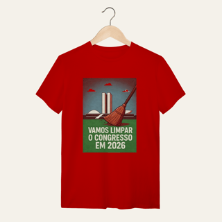 Nome do produto Camiseta Limpar o Congresso 2026: Voz Ativa | Algodão 100% (Quality)