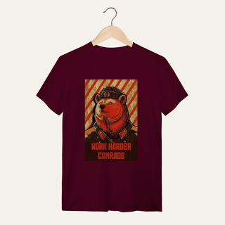 Nome do produto Camiseta Urso Soviético: Dignidade e Trabalho - VOZ ATIVA | Algodão 100% (Quality)
