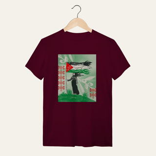 Nome do produto Camiseta Resistência Palestina: Luta e Resistência - VOZ ATIVA | Algodão 100% (Quality)