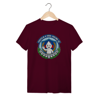 Nome do produto Camiseta Proteja a Vida: Vacine-se - Saúde e Trabalho - VOZ ATIVA | Algodão 100% (Quality)