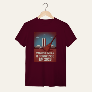 Nome do produto Camiseta Limpar o Congresso 2026: Voz Ativa | Algodão 100% (Quality)