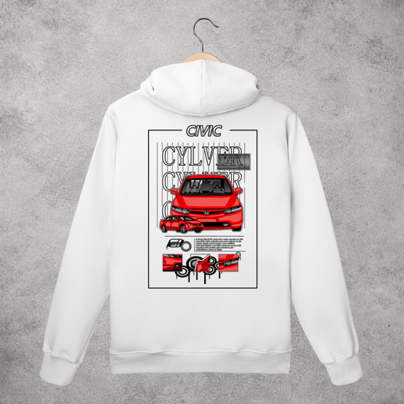 Moletom Canguru civic si v2 branco
