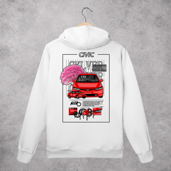 Moletom Canguru civic si branco