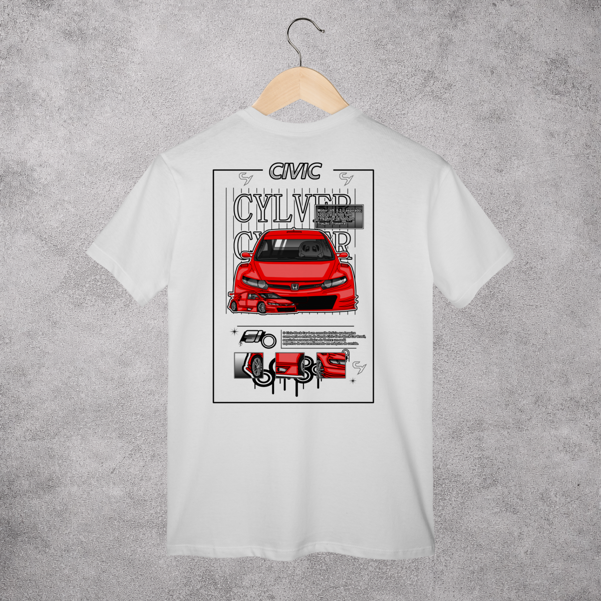 Nome do produto: T-Shirt stg1 Civic Stock Car v2