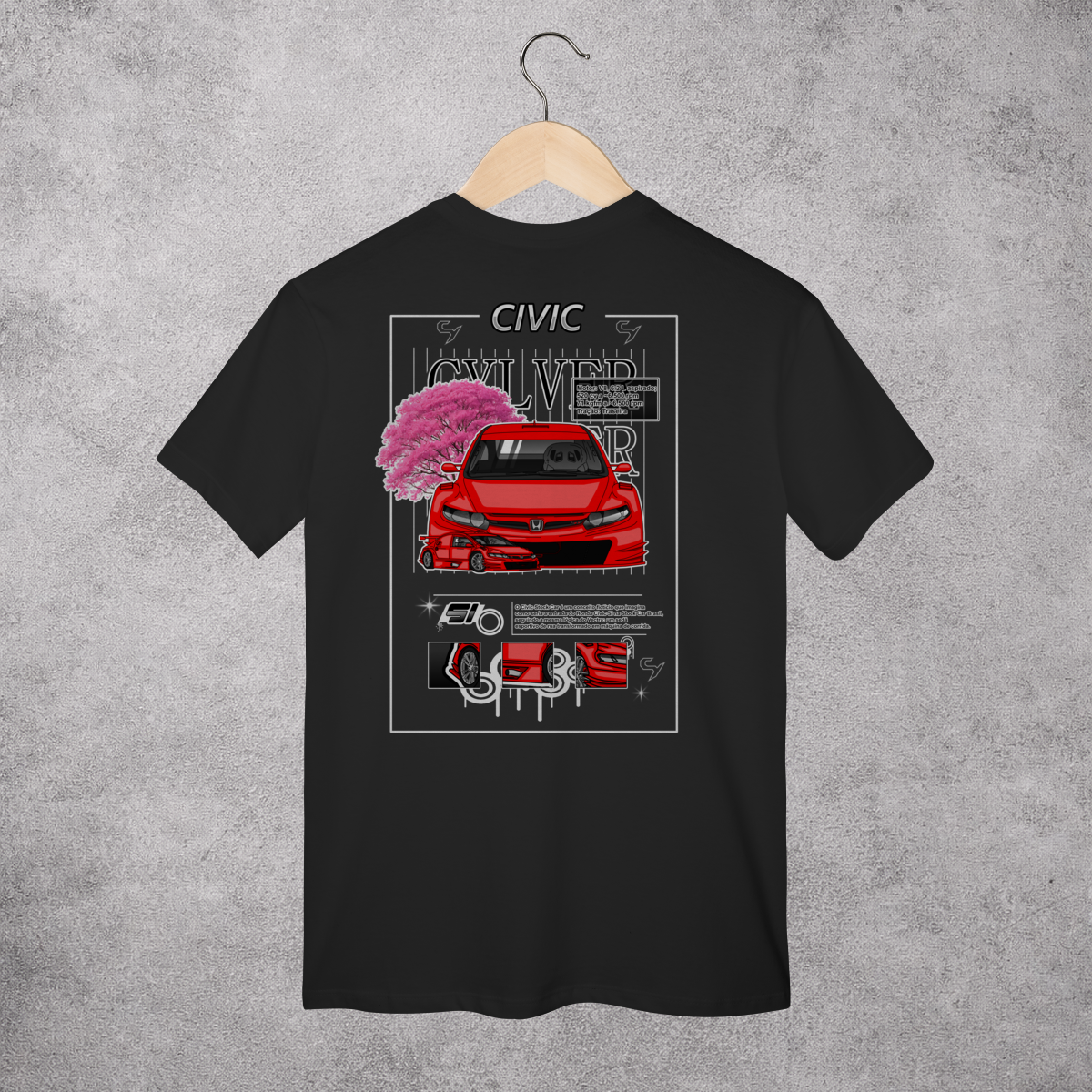 Nome do produto: T-Shirt stg1 Civic Stock Car