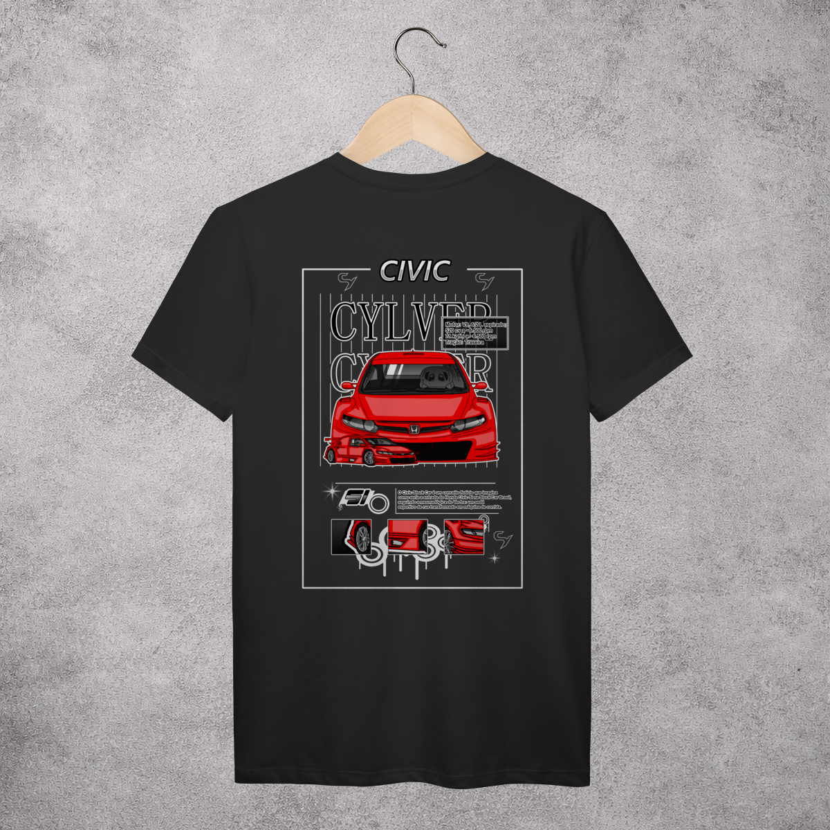 Nome do produto: T-Shirt stg2 Civic Stock Car v2