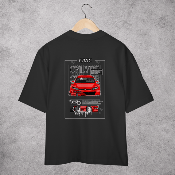 Camiseta Oversized Civic Stock Car v2