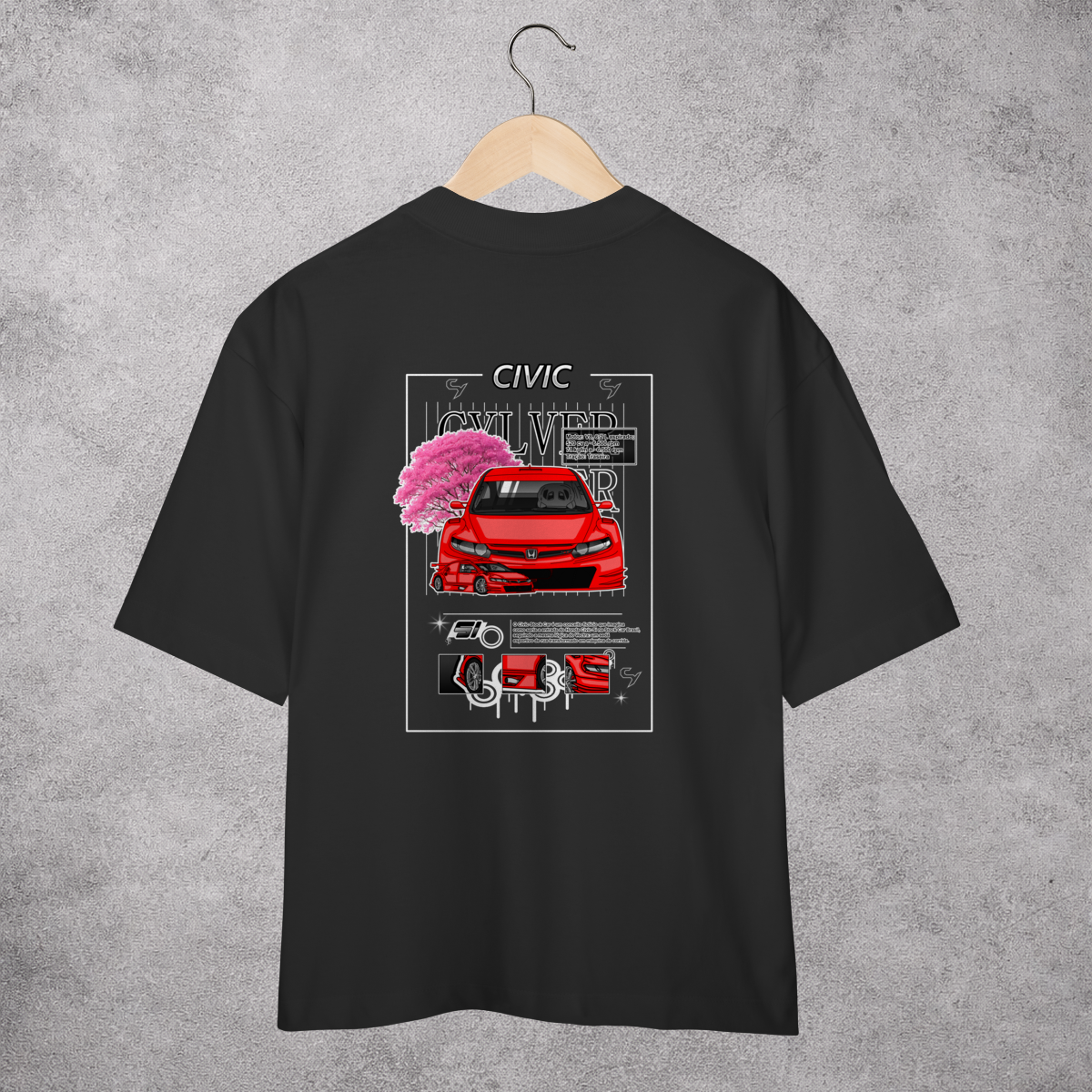 Nome do produto: Camiseta Oversized Civic Stock Car