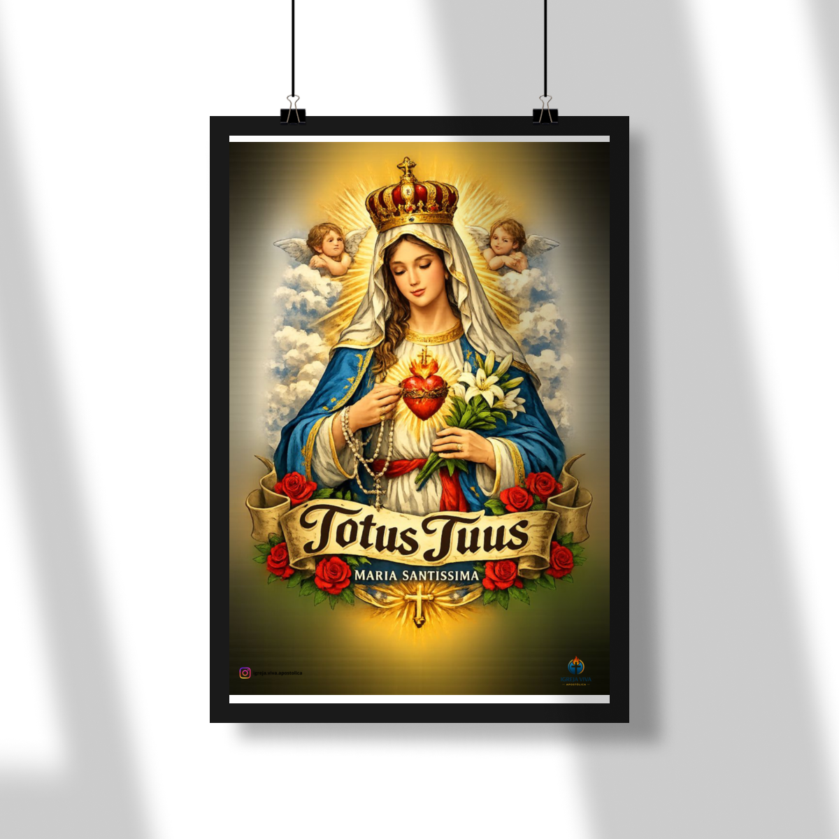 Nome do produto: Poster - Totus Tuus