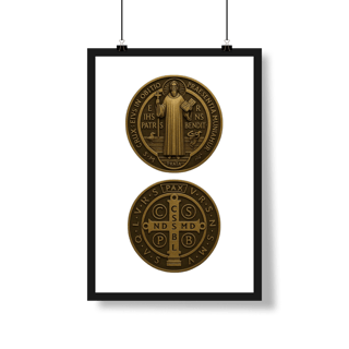 Nome do produto Poster - Medalha de São Bento - Fundo Branco