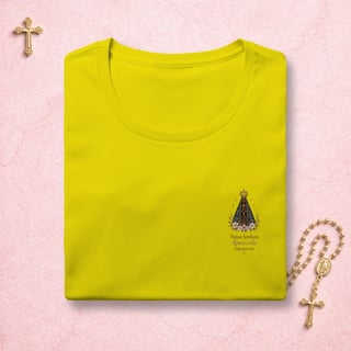 Nome do produto Nossa Senhora Aparecida Floral - Feminina Estampa Pequena