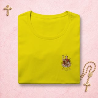 Nome do produto Santo Expedito Floral - Feminina Estampa Pequena