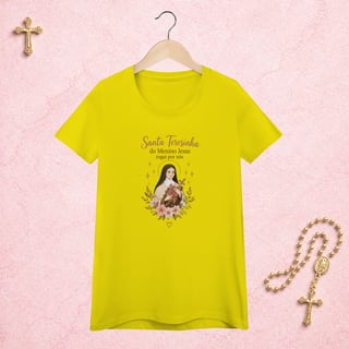 Nome do produto Santa Teresinha Floral - Feminina Estampa Central