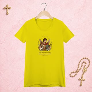 Nome do produto São Miguel Arcanjo Floral - Feminina Estampa Central