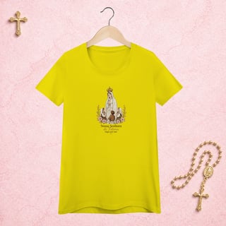 Nome do produto Nossa Senhora de Fátima Floral - Feminina Estampa Central
