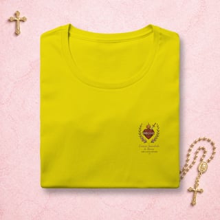 Nome do produto Coração Imaculado Floral - Feminina Estampa Pequena