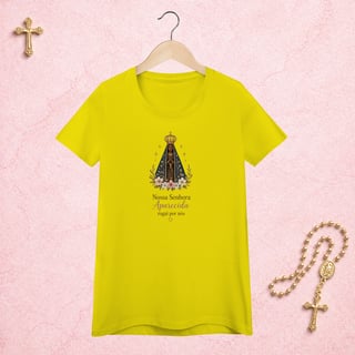 Nome do produto Nossa Senhora Aparecida Floral - Feminina Estampa Central