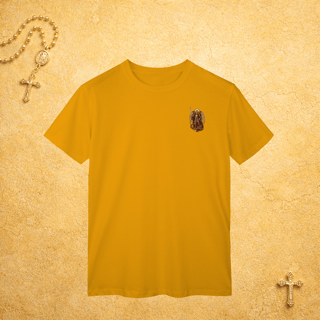 Nome do produto São Miguel Arcanjo fundo amarelo - Minimalista Colorida