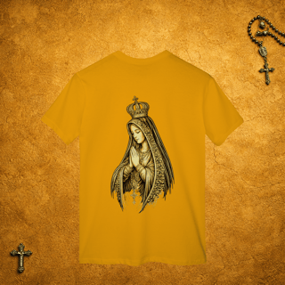 Nome do produto Nossa Senhora Traços Pretos - Costas Dourada