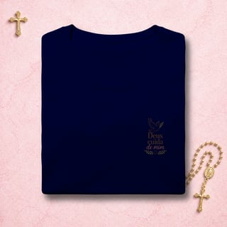 Nome do produto Deus Cuida Floral - Feminina Estama Pequena