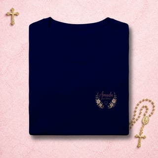 Nome do produto Amada por Deus Floral - Feminina Estampa Pequena